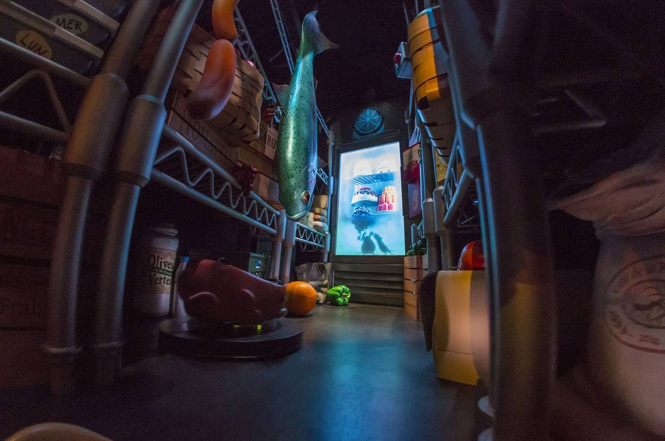 Uno de los pasajes de la atracción Ratatouille, en Disneyland París.