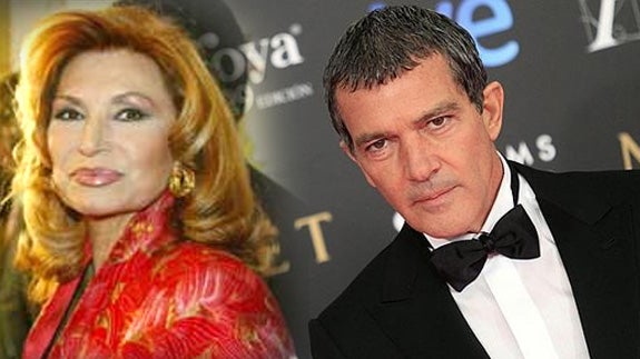 Rocío Jurado y Antonio Banderas.