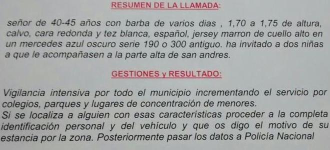 Imagen de la denuncia.