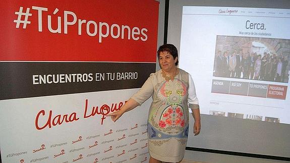 Clara Luquero, en la presentación de la web.