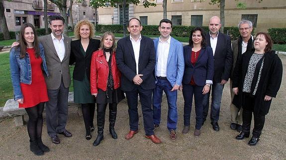 Los diez miembros de la candidatura del PSOE a las Cortes por la provincia de Segovia.