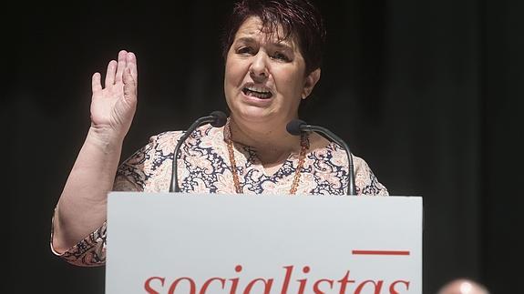 Claro Luquero, durante la presentacion de los candidatos del PSOE a las alcaldías de municipios de más de 20.000 habitantes de Castilla y León en la Feria de Valladolid. 