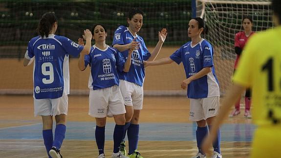 Las jugadoras del Unami celebran un gol en un partido anterior. 