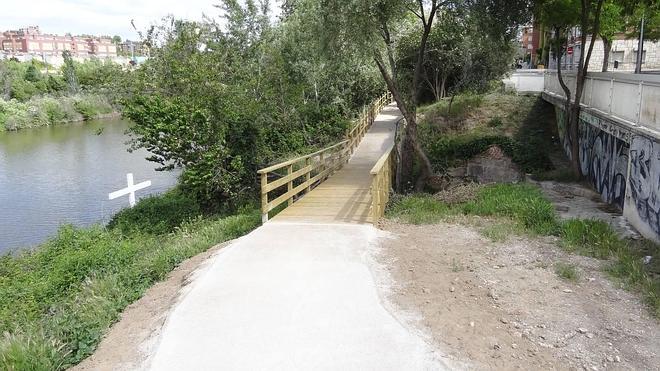 Senda que discurre por la ribera del Pisuerga junto al manantial Río de Olmos, en el Cuatro de Marzo.