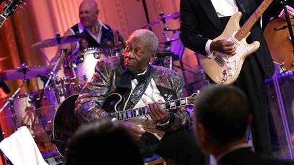 B.B. King durante una actuación.
