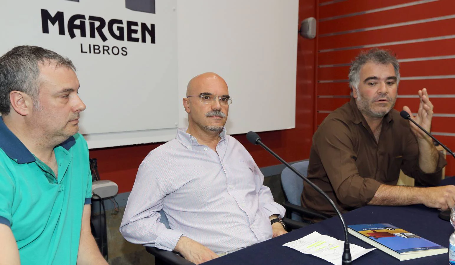 César Sanz, Roberto Lumbreras y Gabriel Candau, en Margen. 