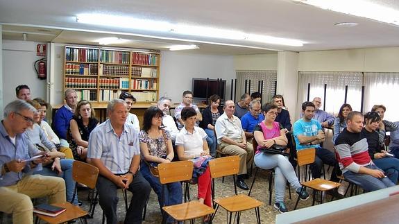 Concejales del PSOE del partido judicial de Palencia, en la reunión.