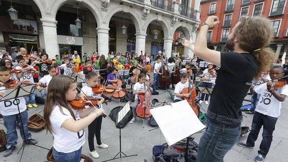 Los niños de In Crescendo, en la celebración del Día de la Música, en 2013. 