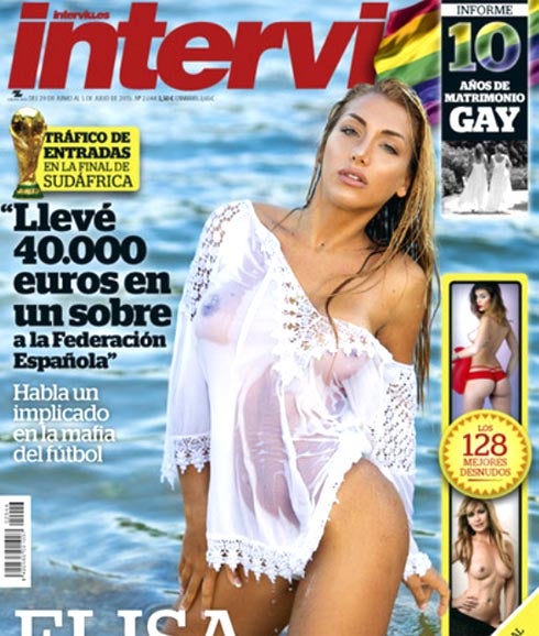 Elisa de Panicis, portada de 'Interviú'.