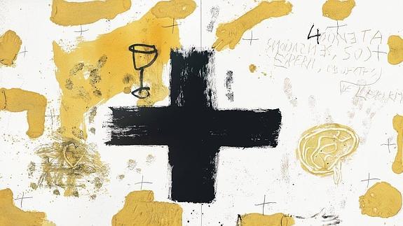 'Creu y copa', de Antoni Tàpies, una de las obras de la muestra.