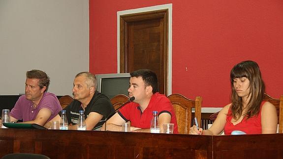 Concejales del PSOE, en el último Pleno. 