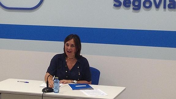 Beatriz Escudero, durante la rueda de prensa. 