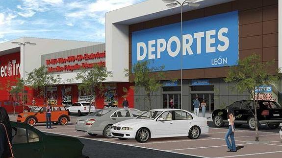 Recreación de virtual del futuro centro comercial 'Reino de León'. 