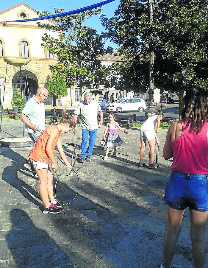 Los niños, en la actividad celebrada en Saldaña.