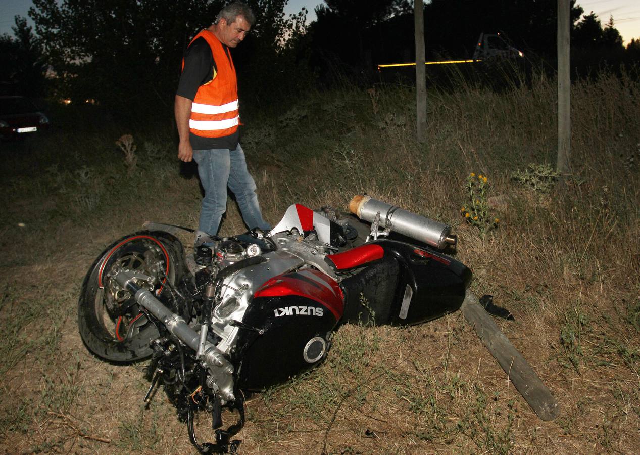 La motocicleta siniestrada. 