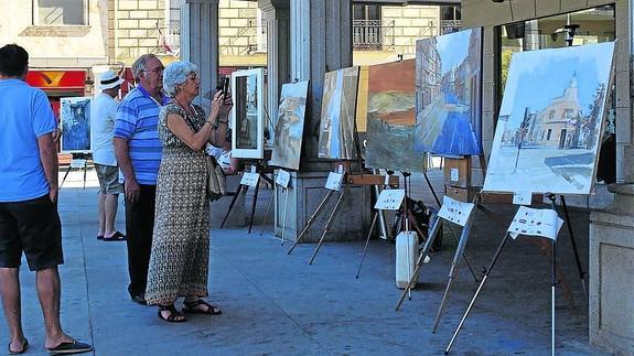 La Plaza Mayor de Guijuelo se convirtió en un museo al aire libre.