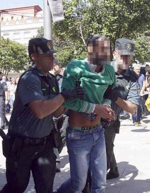 David Oubel, en el momento de llegar a los juzgados.