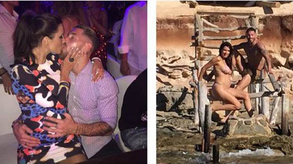 Pilar Rubio y Sergio Ramos, en Ibiza.