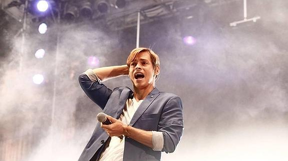 El cantante Carlos Baute en un concierto.