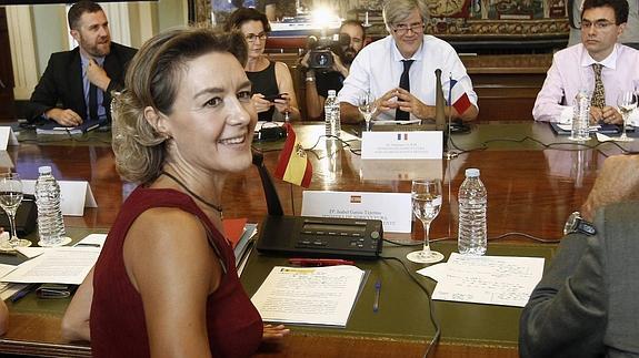 Reunión de los ministros de Agricultura de España, Isabel Garcia Tejerina; Francia, Stéphane Le Foll; Italia, Maurizio Martina; y Portugal, Assunçao Cristas - Portugal, en Madrid.