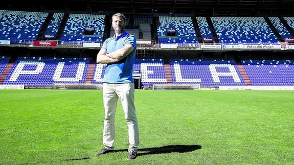 Carlos Suárez, el pasado viernes 28 de agosto en el césped del estadio José Zorrilla