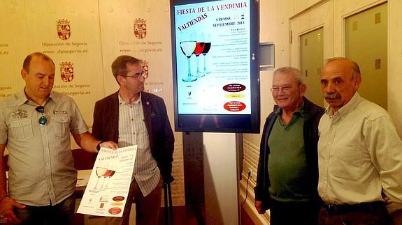 Venancio de Andrés, Jaime Pérez, Manuel de Frutos e Ignacio García, en la presentación de la fiesta.