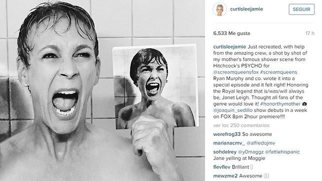 Jamie Lee Curtis ha colgado esta divertida imagen.