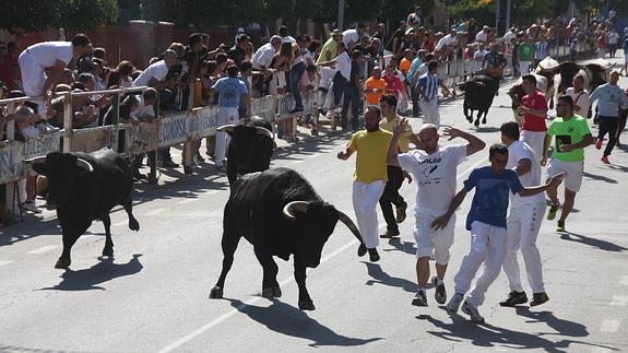 Un momento del encierro. 