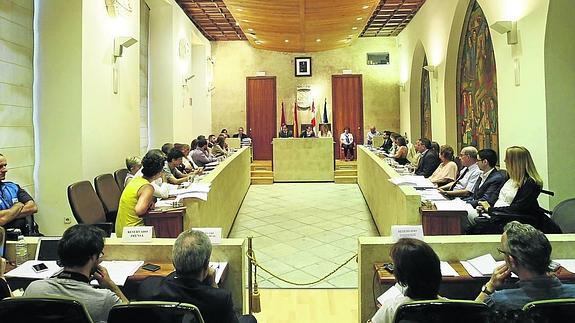 El salón de plenos durante una de las últimas sesiones plenarias. 