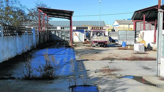 Aspecto del interior del matadero de Peñaranda, en el polígono industrial del Inestal. 