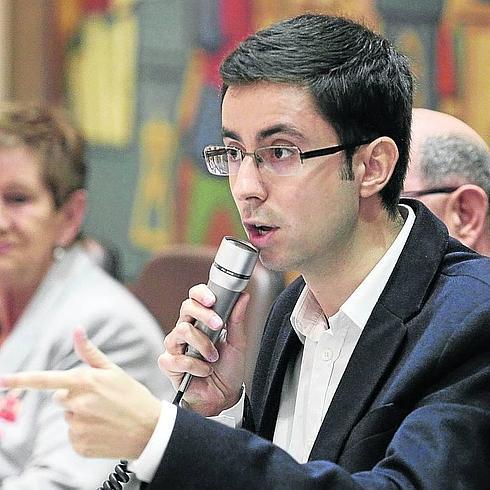 José Luis Mateos, en el último pleno municipal. 