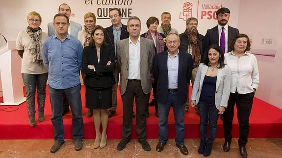 Los candidatos al Congreso y al Senado del PSOE de Valladolid.