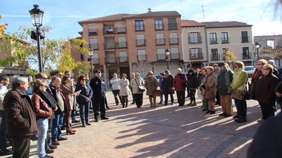 Un momento de la concentración en Arévalo. F.G. MURIEL
