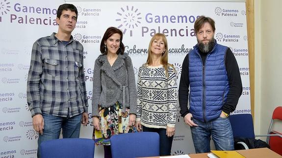 Los concejales de Ganemos Palencia.