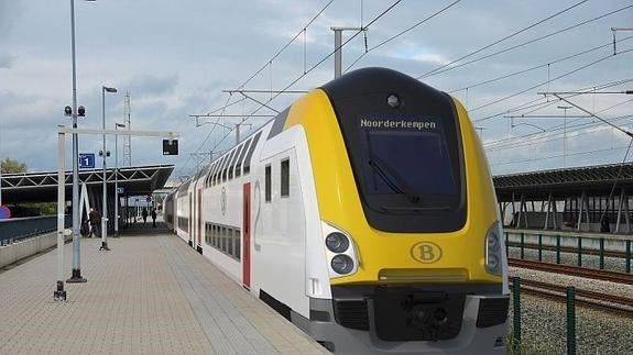 Uno del os trenes de Alstom y Bombardier para la red de ferrocarriles belgas. 