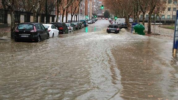El Prado de la Magdalena inundado.