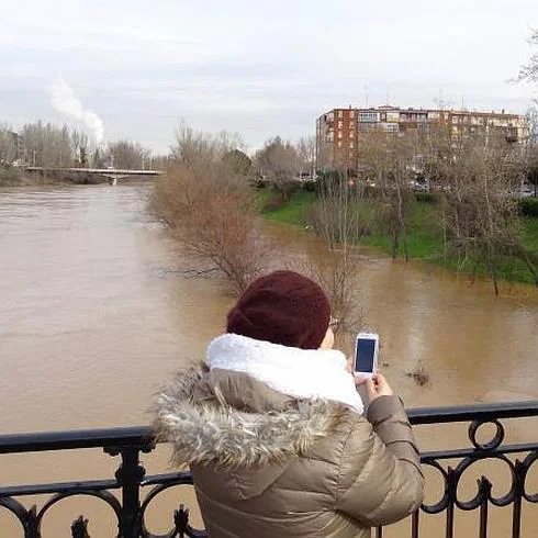 El Pisuerga, el martes, por la Moreras. 