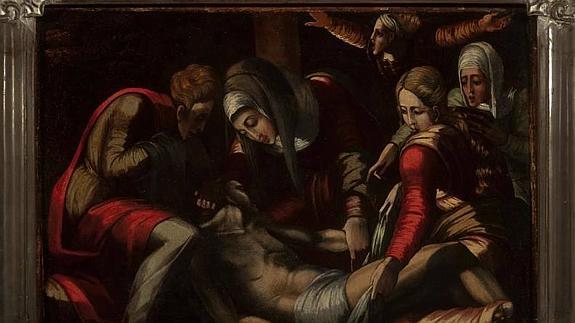 El autor de la localidad palentina de Paredes de Nava es uno de los iconos del museo. Se le atribuye esta pintura, ‘Llanto sobre Cristo muerto’, del siglo XV, adquirida por 65.000 euros. 