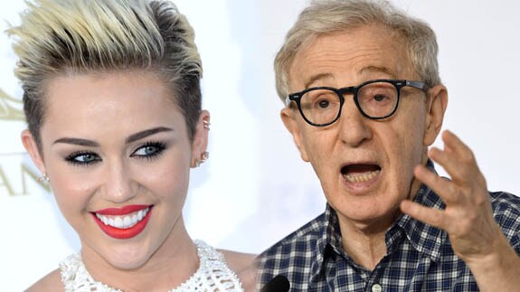 Miley Cyrus y Woody Allen.