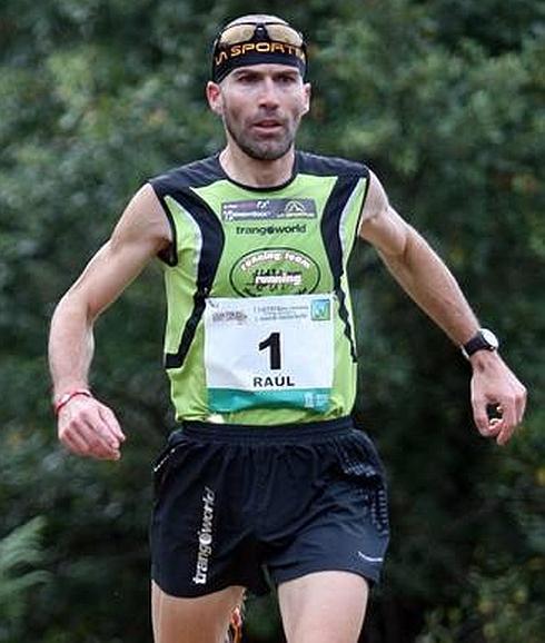Raúl García Castán, durante una prueba de montaña. 