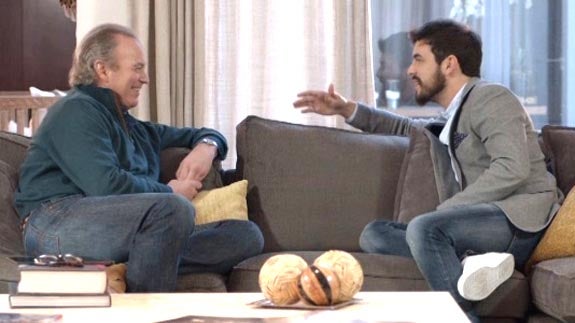 Bertín Osborne y Mario Casas, durante la entrevista.