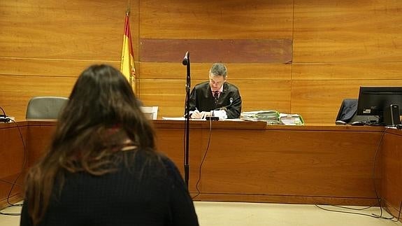 La acusada del atropello, durante el juicio.