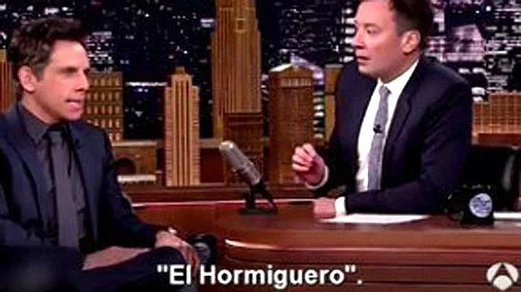 Ben Stiller en el programa de Jimmy Fallon.