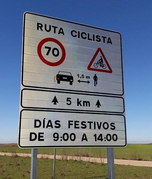 Señalización en uno de los tramos.