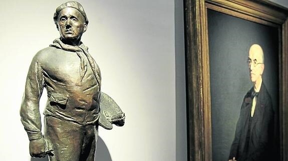 Dos de las piezas de Zuloaga y Manuel de Falla que se pueden ver en la exposición. 