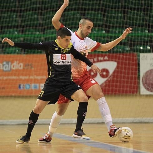 Alvarito, en un partido con el Naturpellet Segovia.