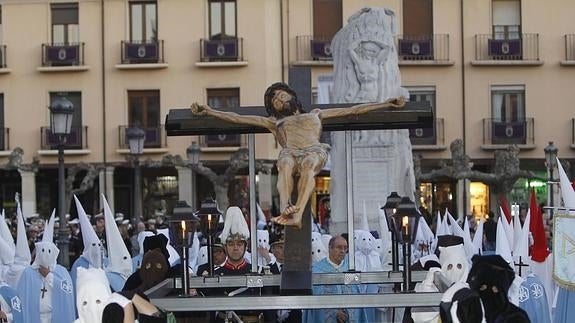 Jesús Crucificado, en la Plaza Mayor.
