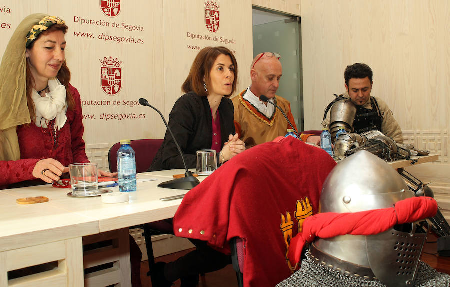 Presentación del torneo de combates medievales, este martes, en la Diputación de Segovia.