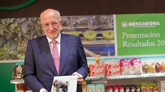 Juan Roig, presidente de Mercadona, en la rueda de prensa de presentación de resultados./El Norte