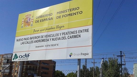 Fomento se hará cargo del coste del nuevo túnel de Pilarica, que mejorará al anterior